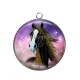 Pendentif Cabochon Argent - cheval