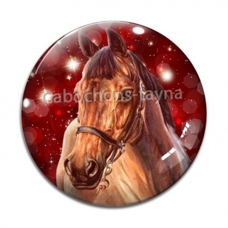 Cabochon Verre - cheval