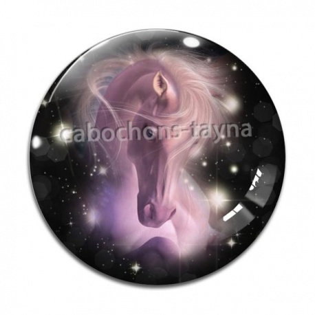 Cabochon Verre - cheval