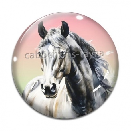 Cabochon Verre - cheval