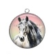 Pendentif Cabochon Argent - cheval