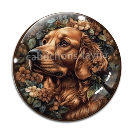 Cabochon Verre - chien