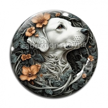 Cabochon Verre - chien
