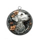 Pendentif Cabochon Argent - chien