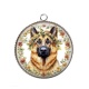 Pendentif Cabochon Argent - chien