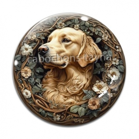 Cabochon Verre - chien