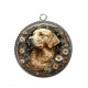 Pendentif Cabochon Argent - chien