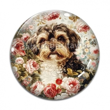 Cabochon Verre - chien