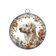 Pendentif Cabochon Argent - chien