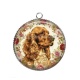 Pendentif Cabochon Argent - chien