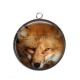 Pendentif Cabochon Argent - renard