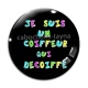 Cabochon Verre - je suis un coiffeur qui décoiffe