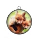 Pendentif Cabochon Argent - renard