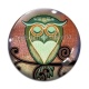 Cabochon Verre - hibou