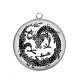 Pendentif Cabochon Argent - dragon