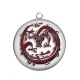 Pendentif Cabochon Argent - dragon