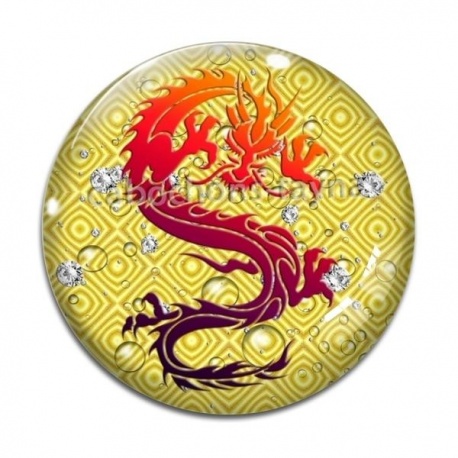 Cabochon Verre - dragon