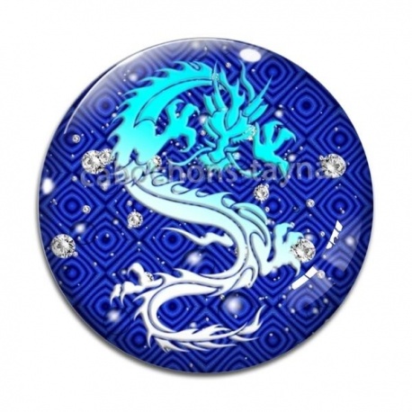 Cabochon Verre - dragon