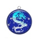 Pendentif Cabochon Argent - dragon