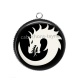 Pendentif Cabochon Argent - dragon