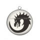 Pendentif Cabochon Argent - dragon
