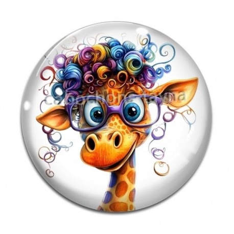 Cabochon Verre - girafe