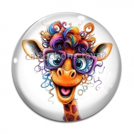 Cabochon Verre - girafe