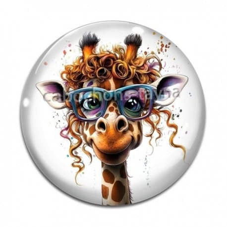 Cabochon Verre - girafe