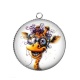 Pendentif Cabochon Argent - girafe