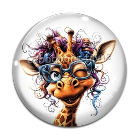 Cabochon Verre - girafe