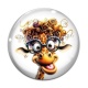 Cabochon Verre - girafe