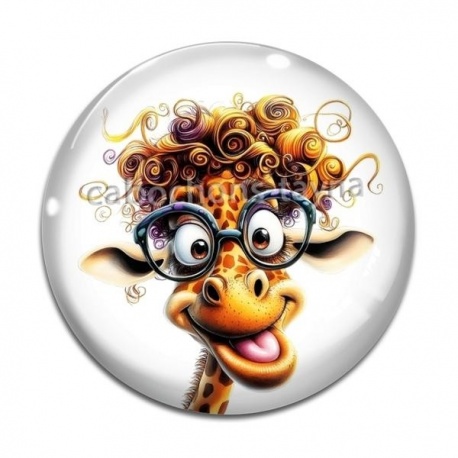 Cabochon Verre - girafe