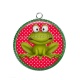 Pendentif Cabochon Argent - grenouille