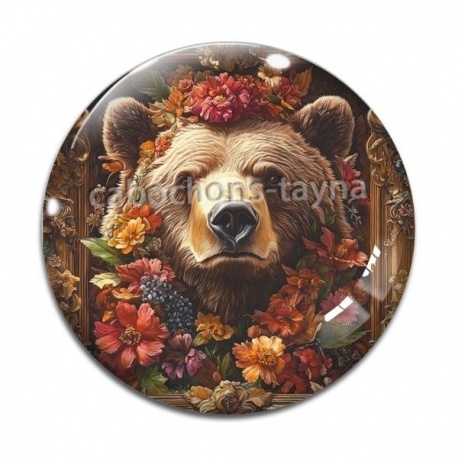 Cabochon Verre - ours