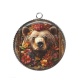 Pendentif Cabochon Argent - ours
