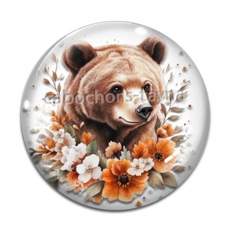 Cabochon Verre - ours