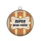Pendentif Cabochon Argent - super beau frère