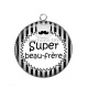 Pendentif Cabochon Argent - super beau frère