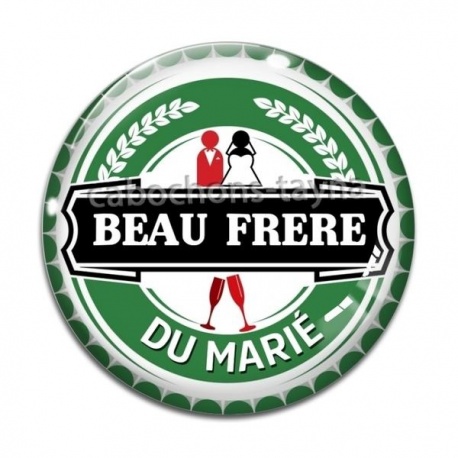 Cabochon Verre - beau frère du marié
