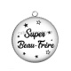Pendentif Cabochon Argent - super beau frère