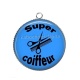 Pendentif Cabochon Argent - super coiffeur