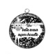 Pendentif Cabochon Argent - une belle soeur super chouette