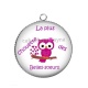 Pendentif Cabochon Argent - la plus chouette des belles soeurs
