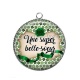 Pendentif Cabochon Argent - une super belle soeur