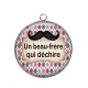 Pendentif Cabochon Argent - un beau frère qui déchire