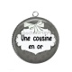 Pendentif Cabochon Argent - une cousine en or