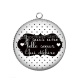 Pendentif Cabochon Argent - je suis une belle soeur qui déchire