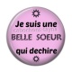 Cabochon Résine - je suis belle soeur qui déchire