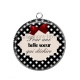 Pendentif Cabochon Argent - Pour une belle soeur qui déchire