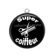 Pendentif Cabochon Argent - super coiffeur